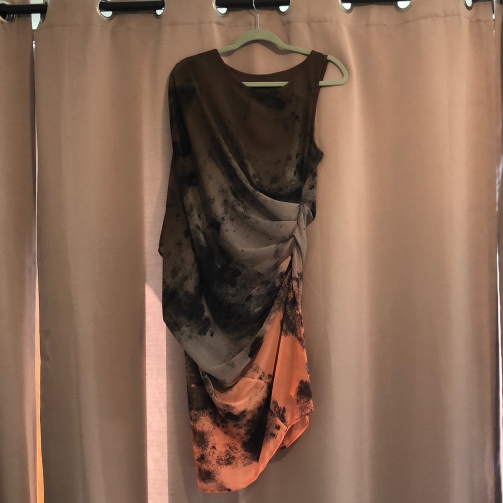 Gorgeous Tie Dye Religion Asymmetric Dress Size 8